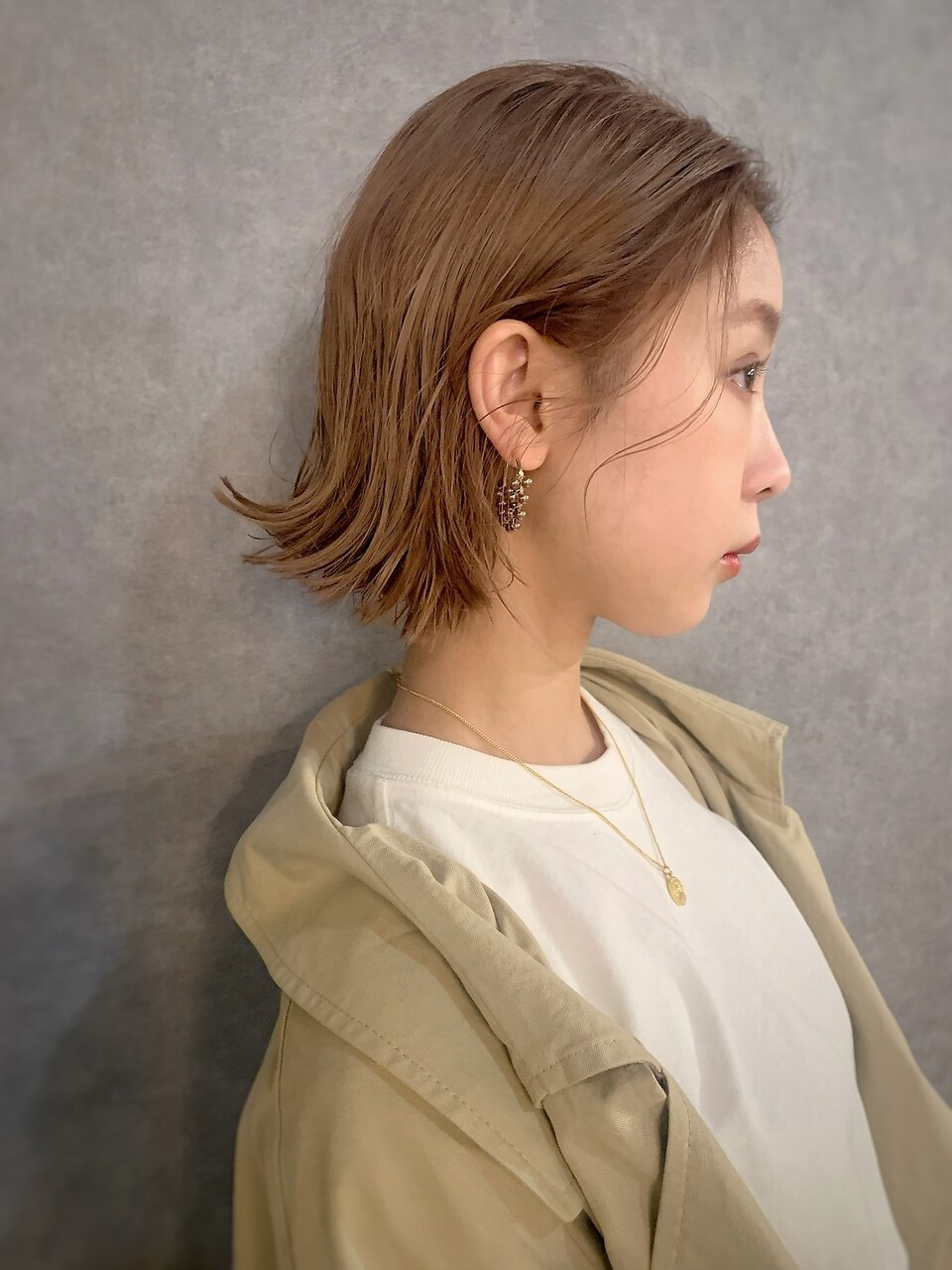 【 ストレートボブ ×  ピンクベージュ 】浅野美紀