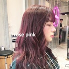 ローズピンク×ロングウェーブ