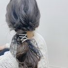 カジュアルポニー☆レース&紐アレンジ