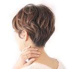 30代40代/大人のフレンチベリーショート/ココアベージュ