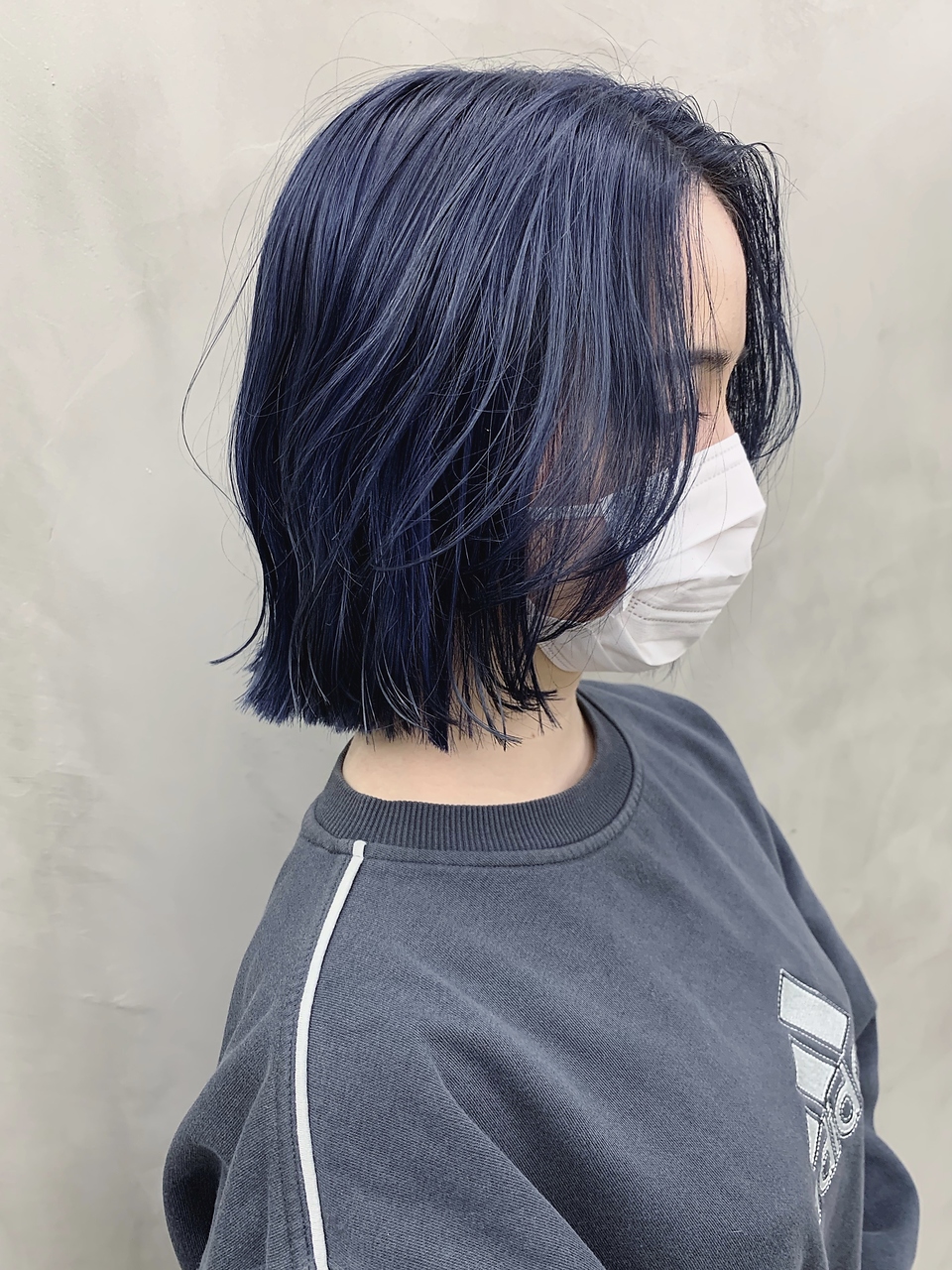 ＊sun ぽてっとグランジボブ　ネイビーブルーカラー　蜂谷