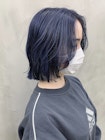 ＊sun ぽてっとグランジボブ　ネイビーブルーカラー　
