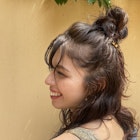 お団子ヘアアレンジ ホワイトアッシュ 佐々木