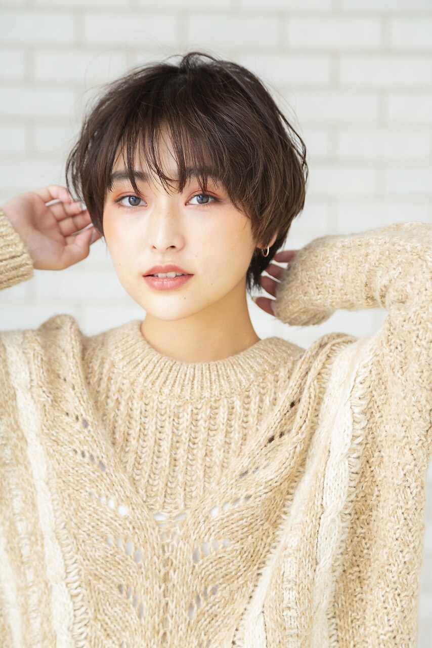 大人かわいいひし形ショートボブ