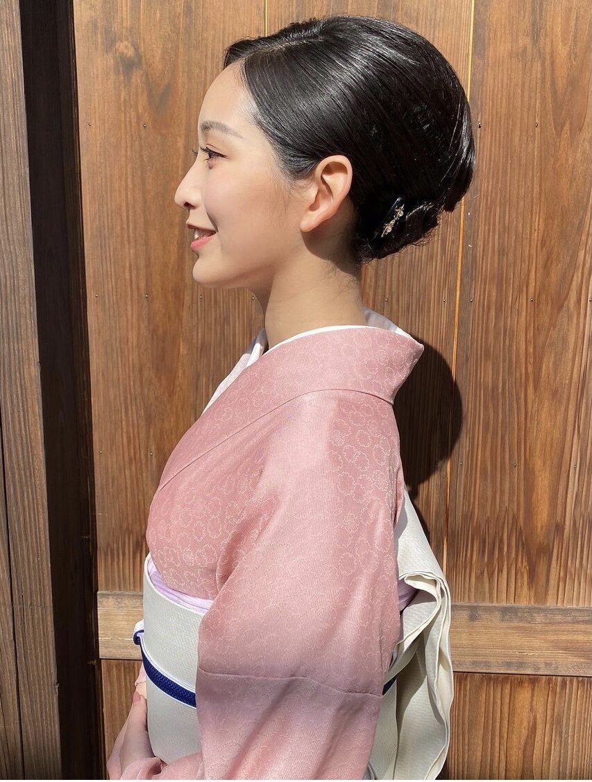 大人女性の和風アップスタイル　　ヘアセット/着付
