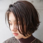 20代30代40代50代ひし形デジタルパーマエアリーミディ黒髪