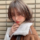 ☆こなれウルフカット　透明感くすみベージュ