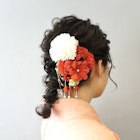 卒業式ヘア編みおろし 袴 着付け