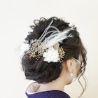 アップスタイルドライフラワーアレンジ 袴 着付け