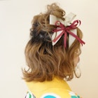 ハーフアップツイン 袴 着付け