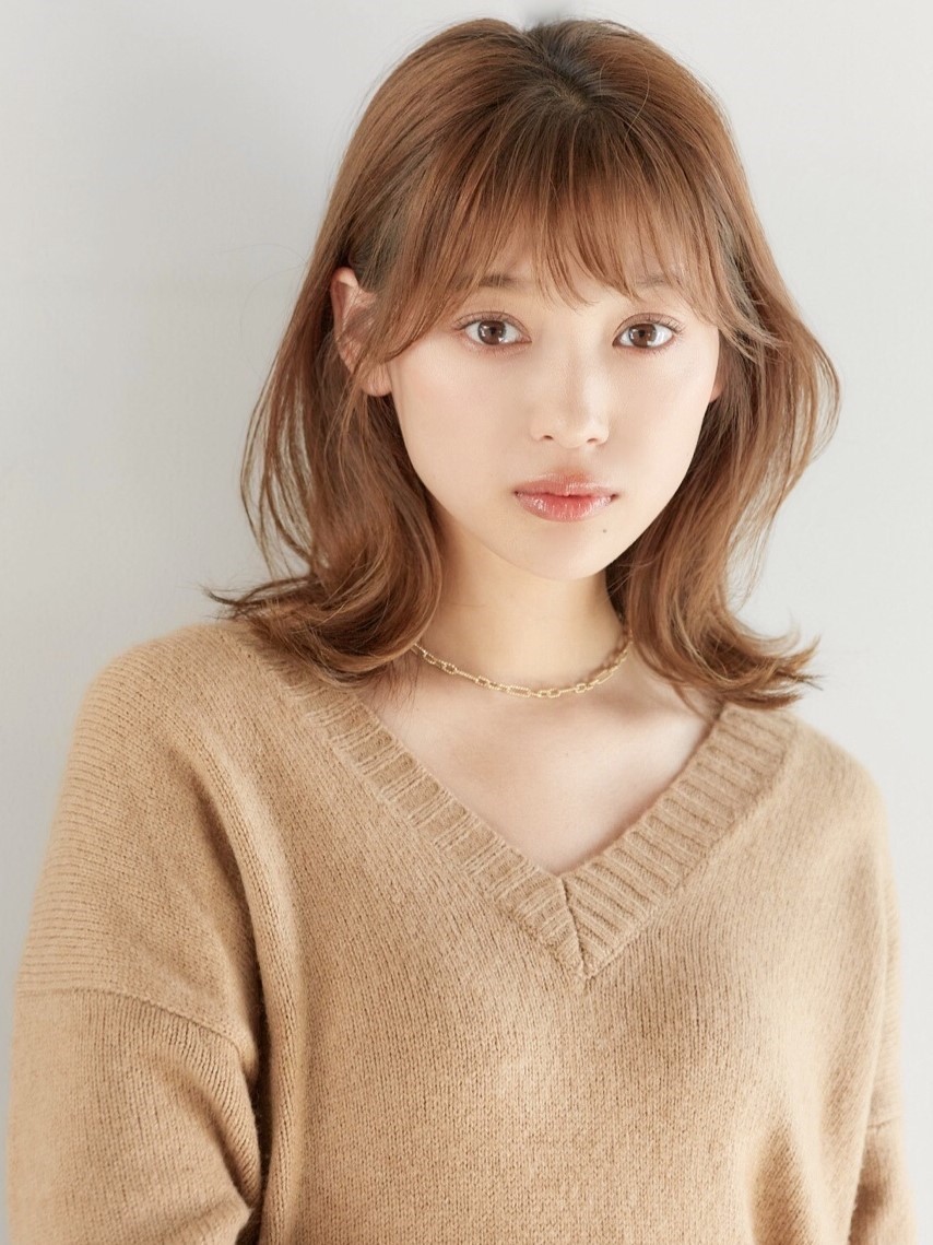 オルチャンヨシンモリ 韓国 シースルーバング エアリーミディ