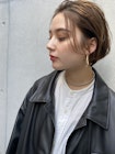 耳掛けショートパーマ　佐々木