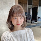 大人可愛い20代30代40代外ハネレイヤーミディアム