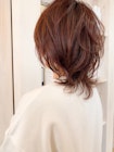 福山市キャアリー人気外ハネウルフヘアハニーラベンダー/ピンク