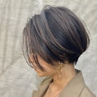 20代30代40代丸みくびれ前下がりショートボブ大人ショート