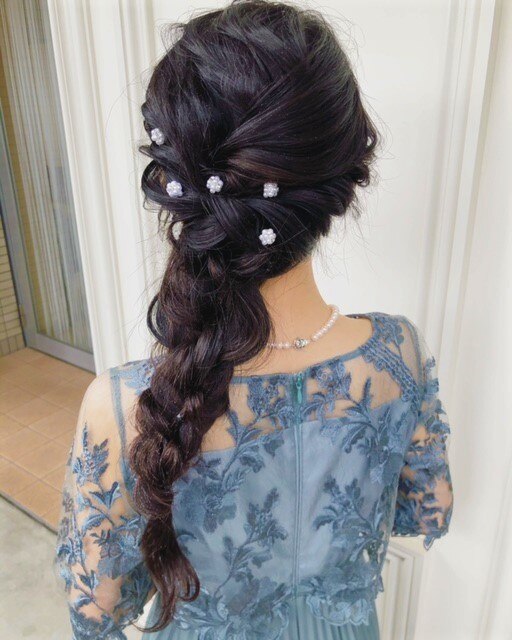 サイド編みおろしスタイル