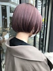 ブリーチ☆ボブ　ピンクグレー　ピンクベージュ　担当山中