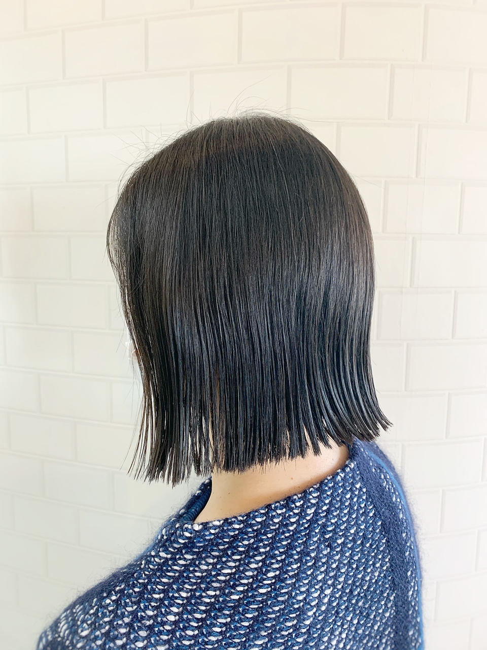 黒髪オシャレなウエットボブ♪