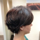 大人女性向けマロンベージュ&ニュアンスショートボブ 30代40代