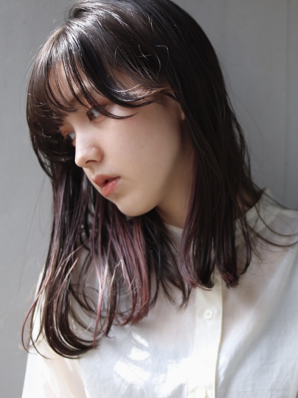 ナチュラルミディインナーカラー