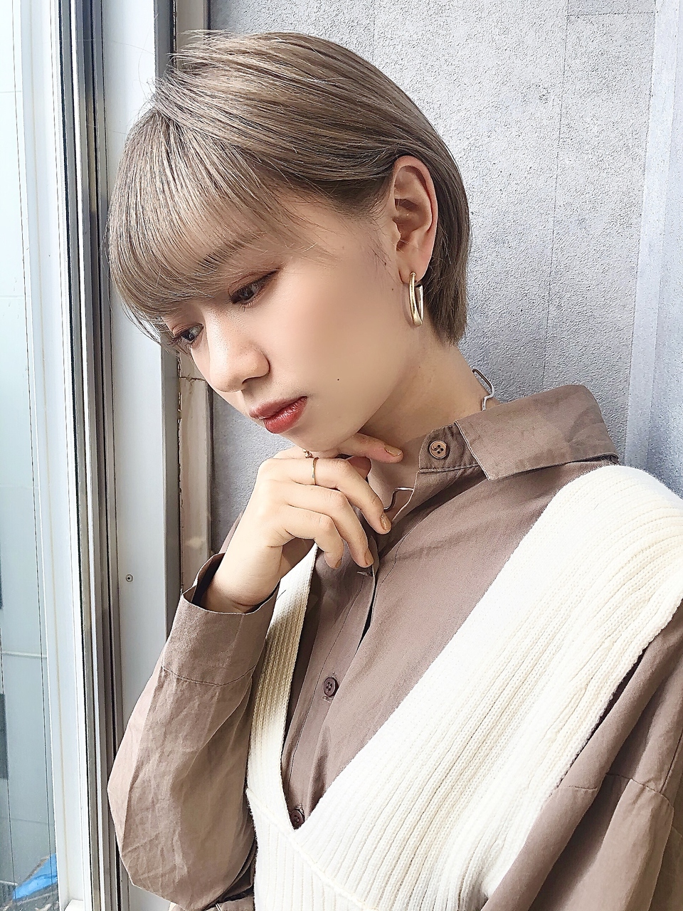 <milk tea grage×イメチェン丸みショートボブ>