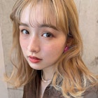 ハイトーンベージュとシースルーバングの相性◎