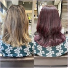 韓国風ミディアムヘア 中タンバルモリ カシスピンク M412