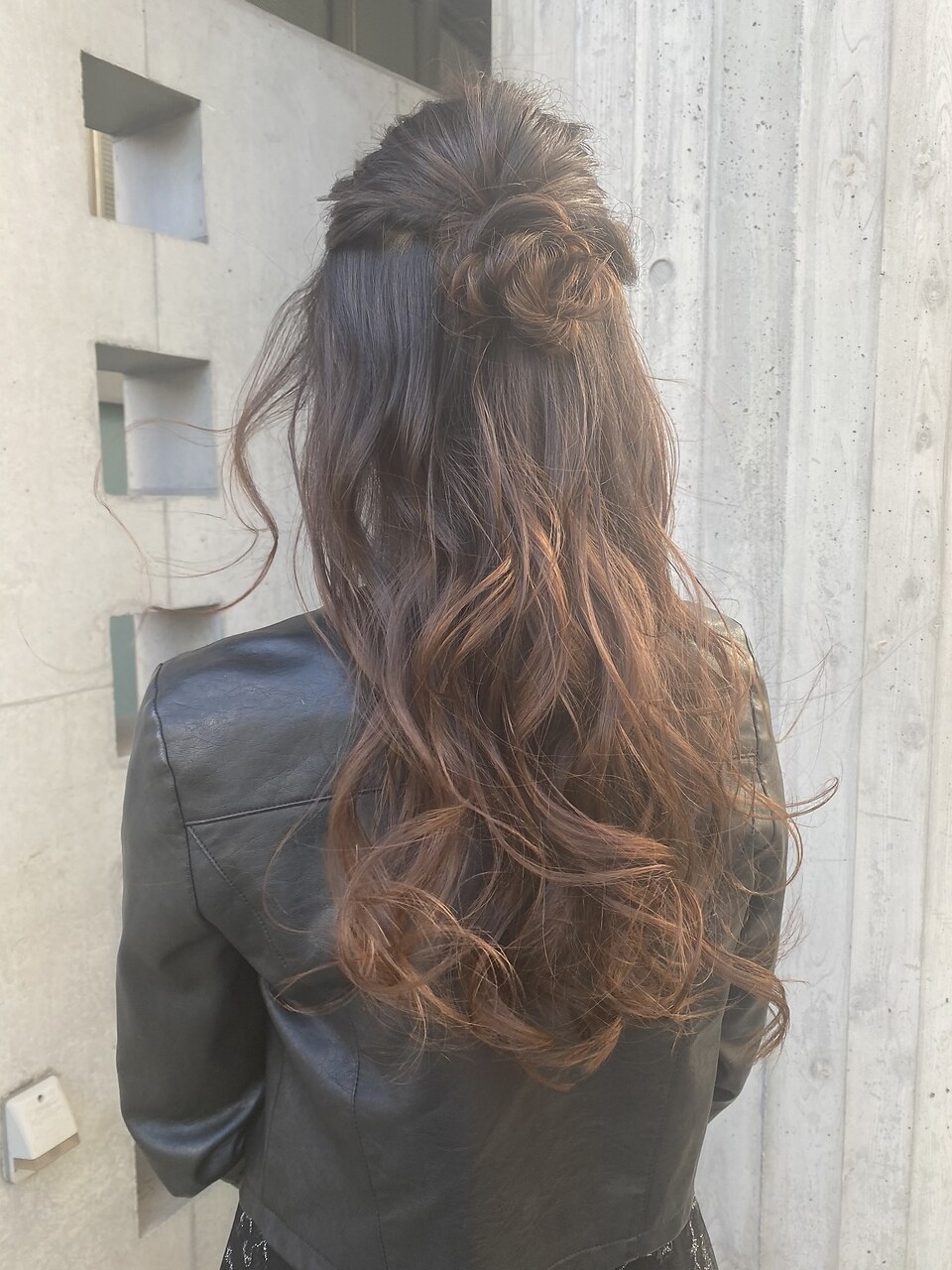 ハーフアップヘアセット