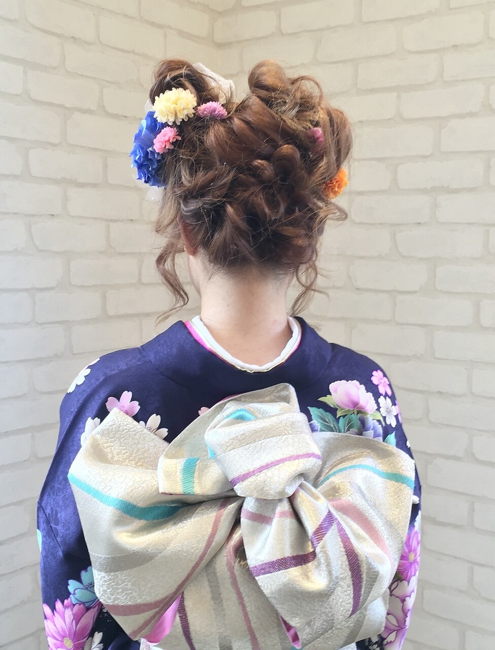avant ☆振袖ヘアアレンジ☆　ふんわりお団子ツイン