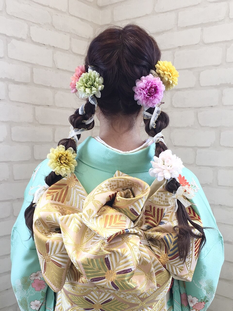 avant ☆振袖ヘアアレンジ☆　ツイン編み込み