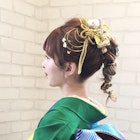 avant ☆振袖ヘアアレンジ☆ リボン編み込みポニー