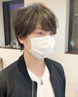 #メンズ#ハイライト#ブリーチ#インナー##センターパート#韓国