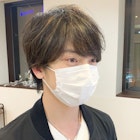 #メンズ#ハイライト#ブリーチ#インナー##センターパート#韓国