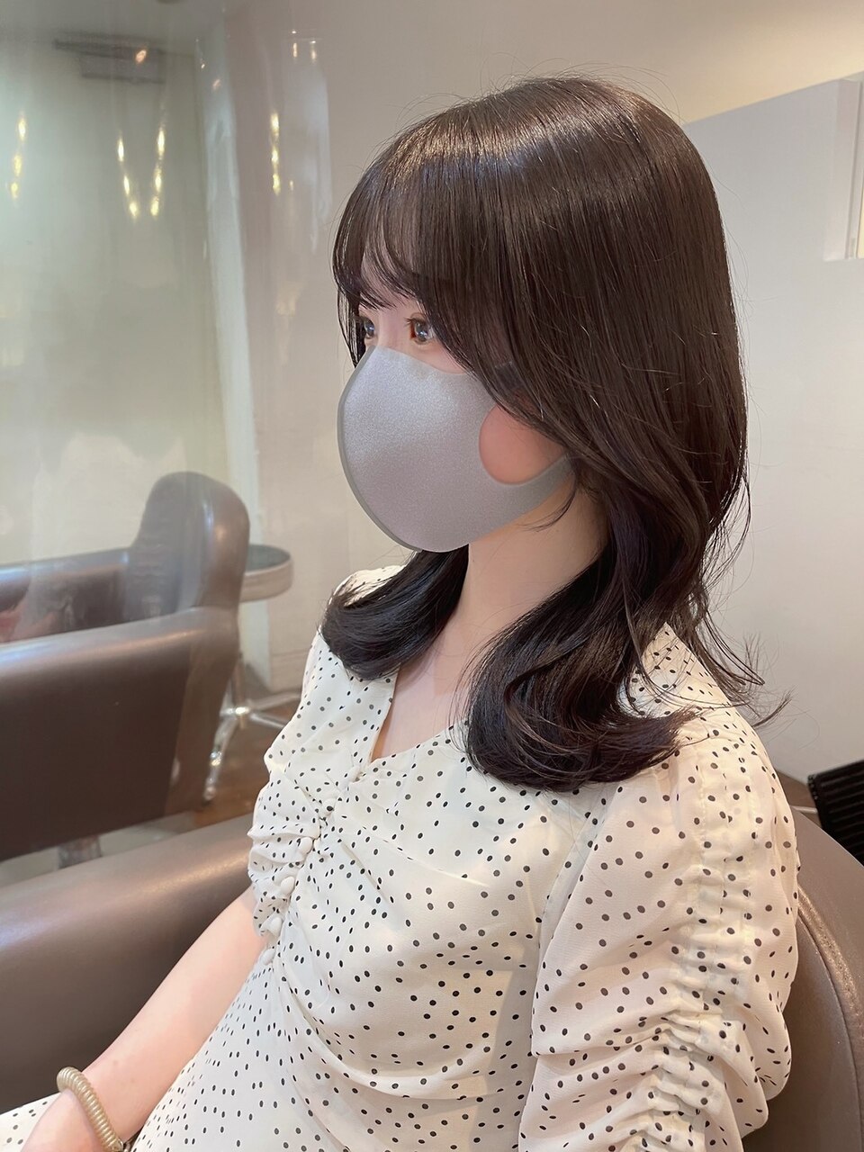 【CAREUMEDA】WAKA くびれ韓国ヘア　顔まわり　シースルーバング