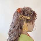 ツインお花ダウンスタイル 袴 着付け