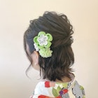 卒業式 ボブ外ハネハーフ 袴 着付け