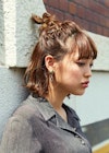 カジュアルハーフアップ