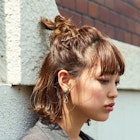 カジュアルハーフアップ