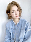 ボブスタイル_イヤリングカラーラベンダーカラー_8351