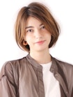 Aラインボブレイヤー／ヘーゼルベージュ／30代40代
