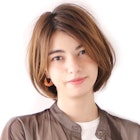 Aラインボブレイヤー/ヘーゼルベージュ/30代40代