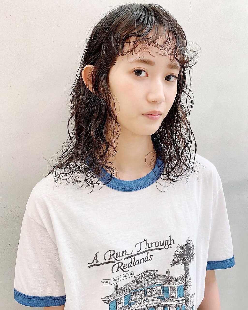 【早瀬忍　梅田中津】クシュっとミディアムパーマ