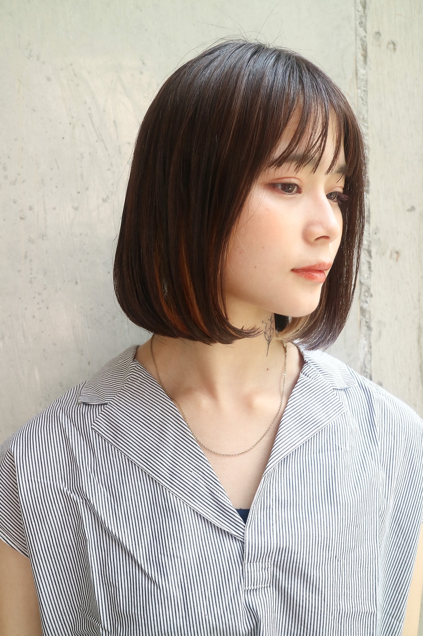 【DaVin中目黒】大人可愛いストレートボブ　アッシュブラウン