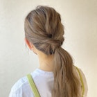 ポニーテール/アレンジ/ロング/グレージュ/MARINA