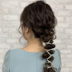 結婚式/お呼ばれ/二次会に!ゆるふわ革ひもリボンアレンジ☆