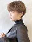 ラフカールマッシュショート_Aラインボブマロンベージュ_38365