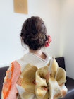 編み込みヘアセット&振袖着付け
