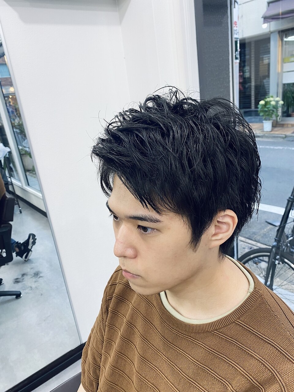 爽やかアップバングショート