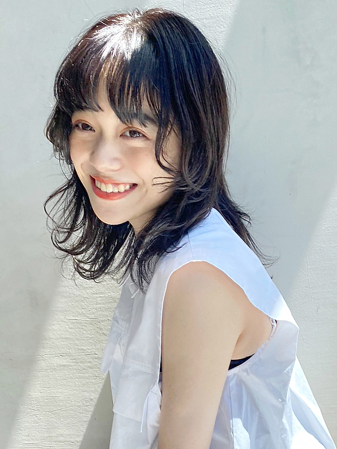 レイヤーミディ_Aラインボブマロンベージュ_8121