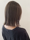 大人かわいいぱつっと切りっぱなしボブとグレージュ【下北沢】